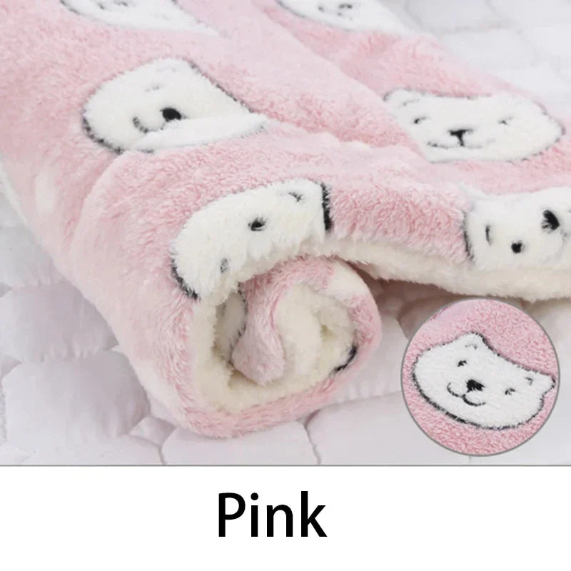 Flannel Pet Sleeping Mat & Dog Bed - Soft, Washable, and Durable