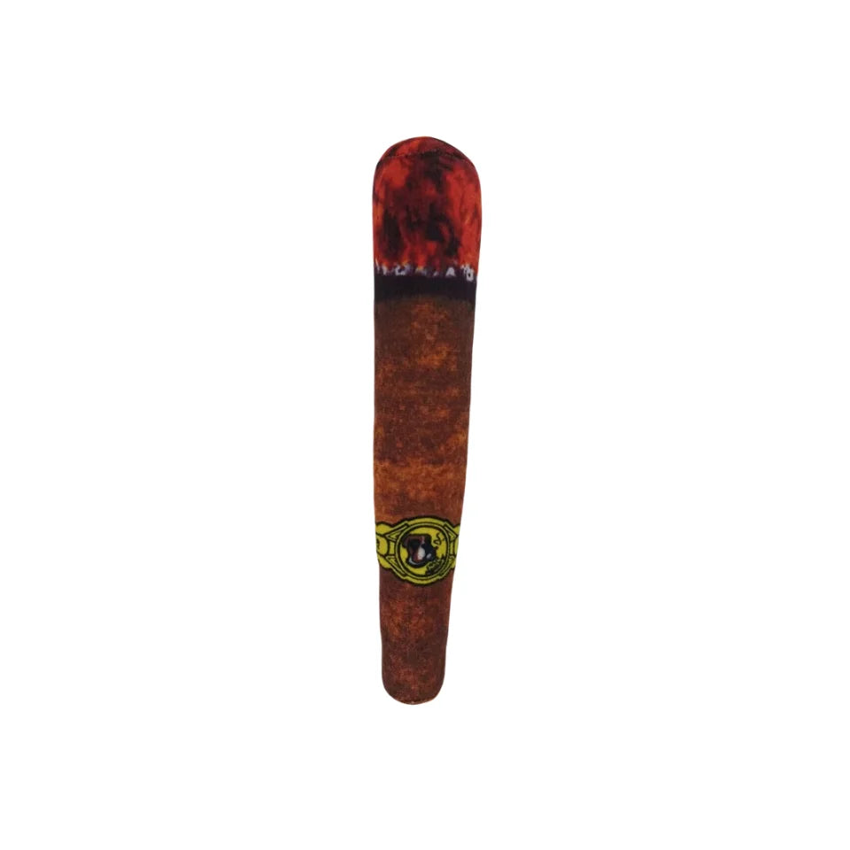 Interactive Plush Dog Cigar - Squeaky Chew Toy for Small Dogs
