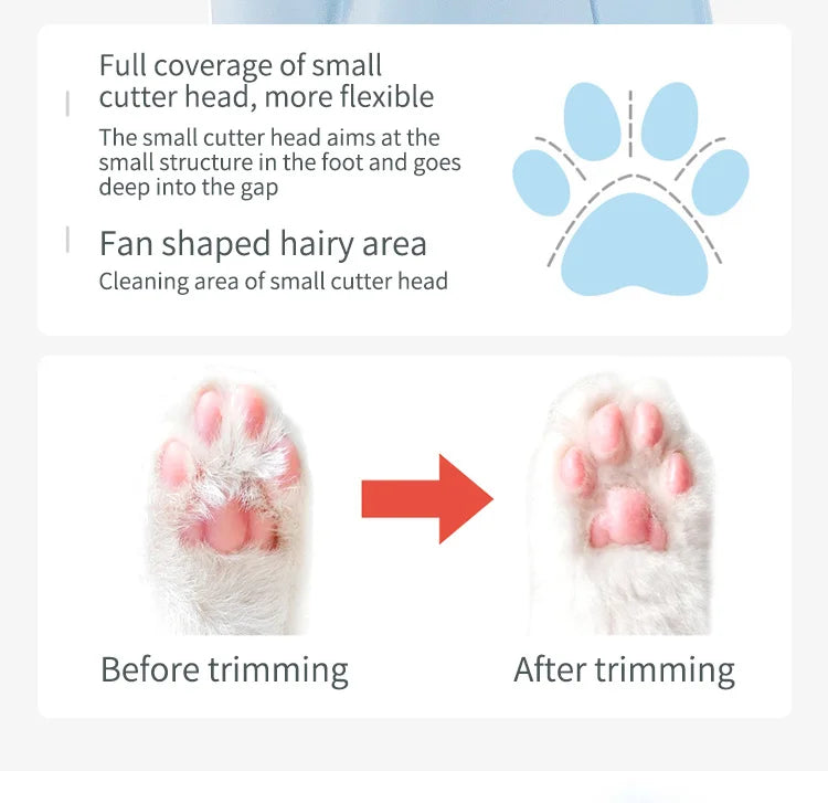 Electric Pet Paw Shaver - Quiet Grooming Trimmer for Cat & Dog Feet