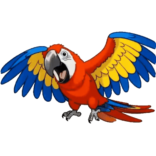 Animated Macaw Sticker Pack — 10 GIF Stickers | Instant Digital Download