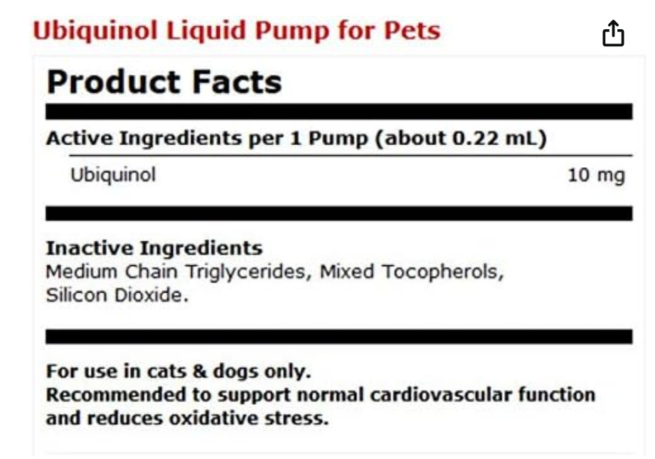 CELLULAR HEALTH / Ubiquinol For Pets