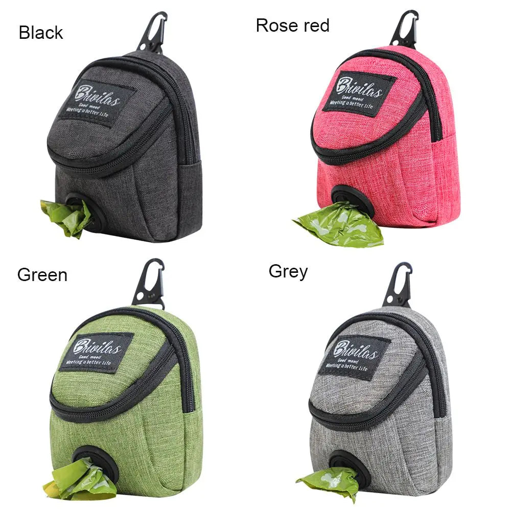 Portable Dog Treat Pouch - Training & Travel Bag with Poop Dispenser