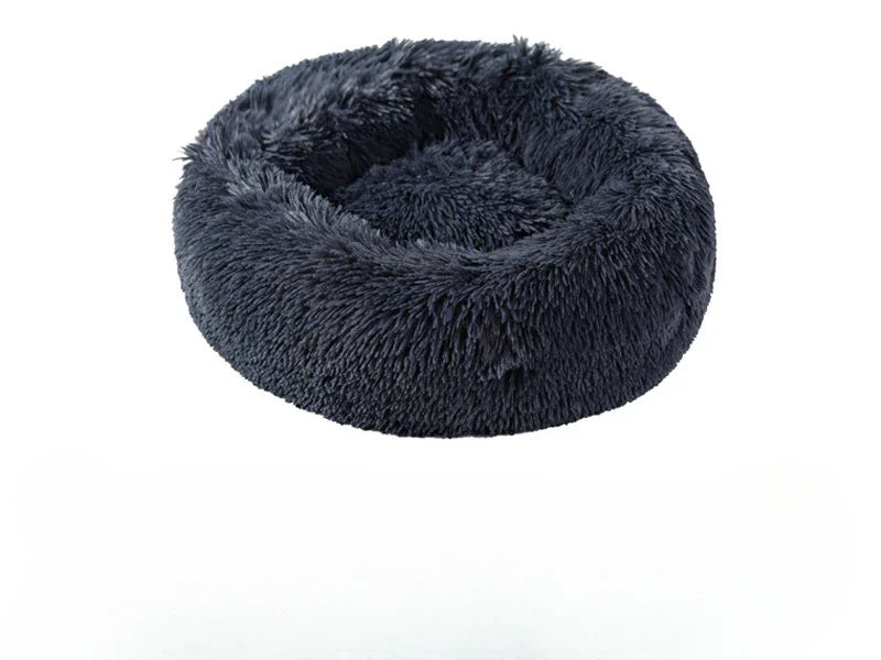 Plush Winter Cat & Dog Nest - Warm, Washable Round Pet Bed