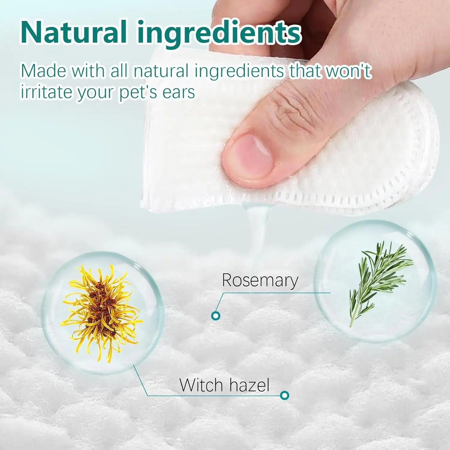Pet Ear Wipes for Dogs & Cats - Easy Otic Cleaning