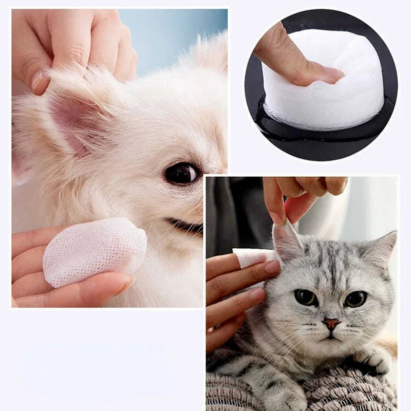 130 Pcs Dog & Cat Eye Wipes Tear Stain Remover