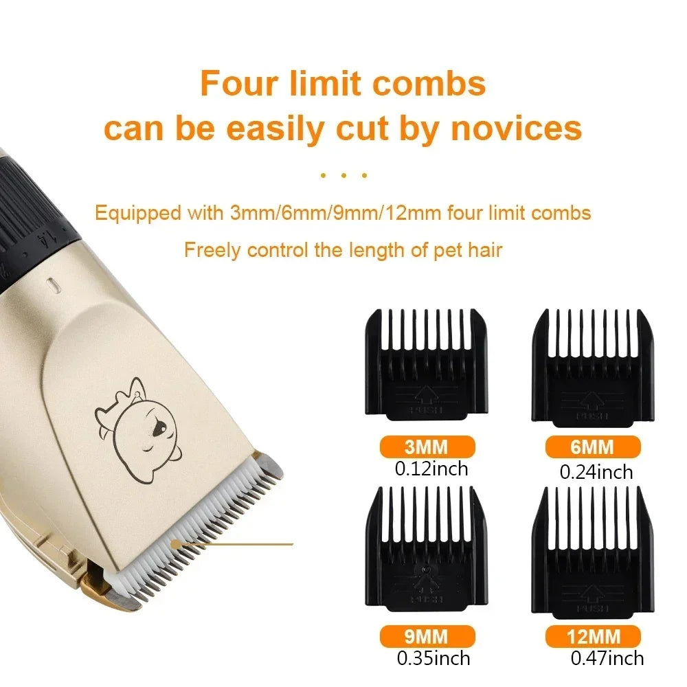 Professional Pet Hair Clipper - USB Grooming Trimmer for Dogs & Cats