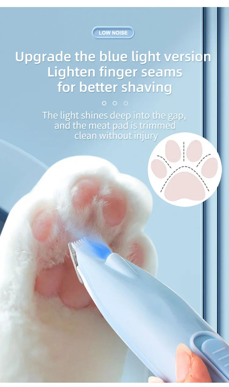 Electric Pet Paw Shaver - Quiet Grooming Trimmer for Cat & Dog Feet