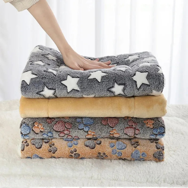 Flannel Pet Sleeping Mat & Dog Bed - Soft, Washable, and Durable
