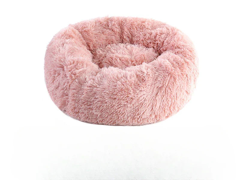 Plush Winter Cat & Dog Nest - Warm, Washable Round Pet Bed
