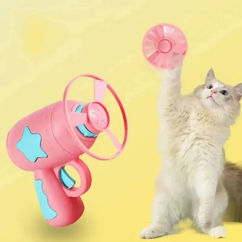 Interactive Cat Toy - Flying Disc Shooting Gun