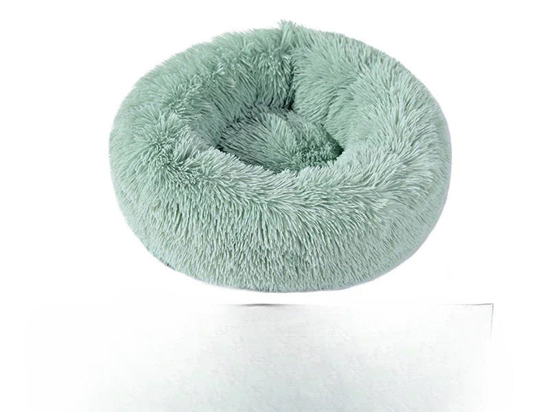 Plush Winter Cat & Dog Nest - Warm, Washable Round Pet Bed