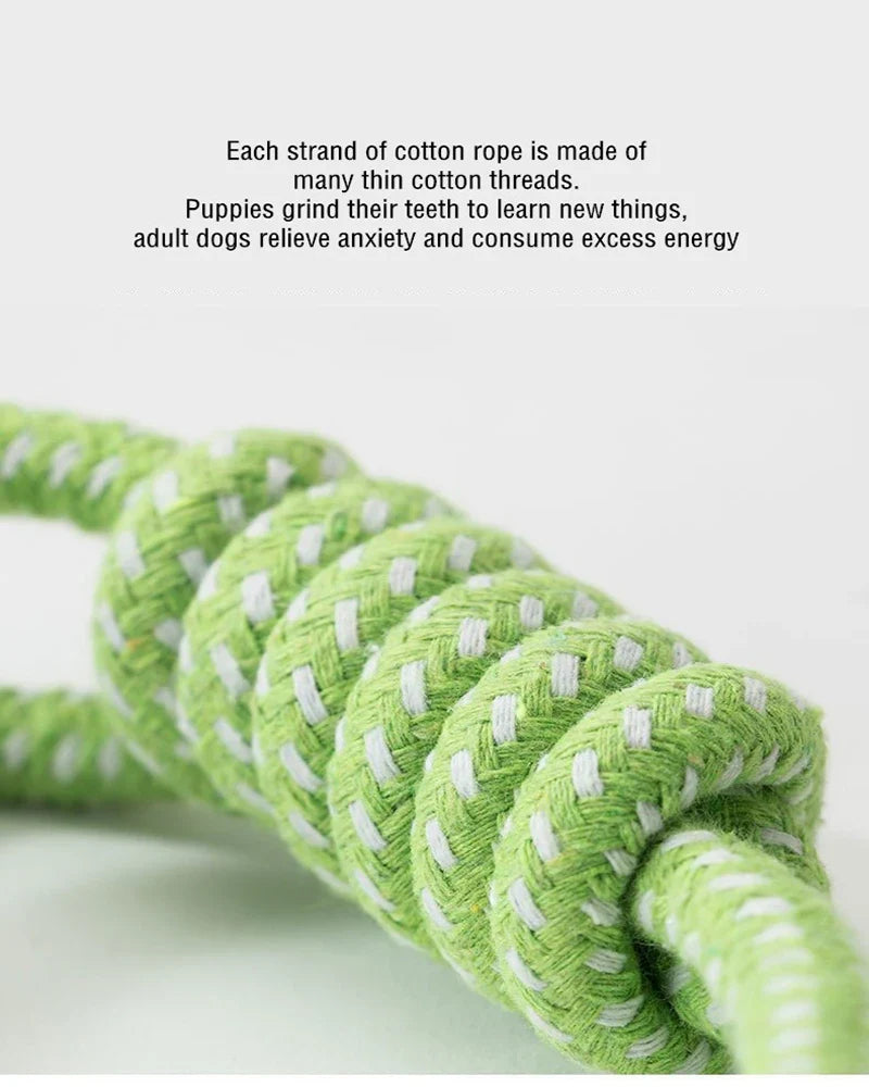 Interactive Cotton Rope Dog Toy - Mini Ball for Chewing & Cleaning