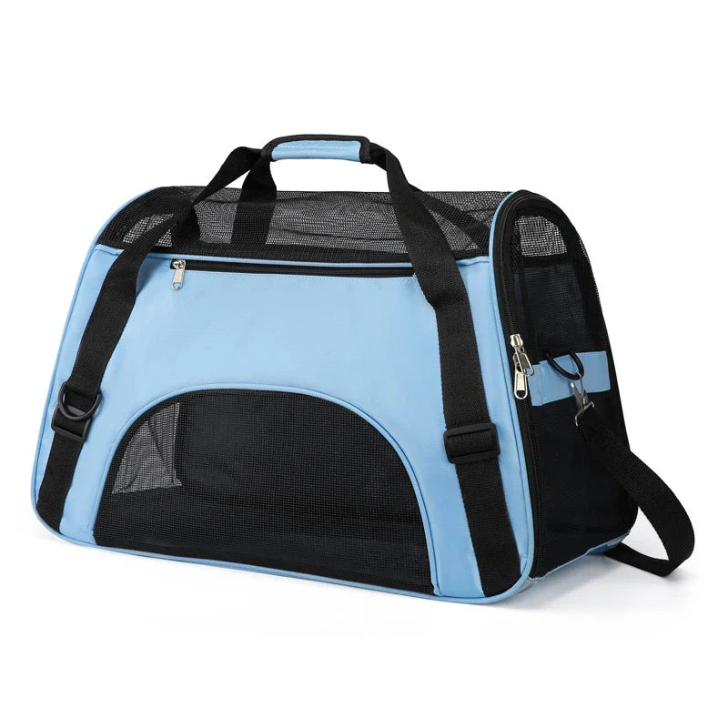 Portable Cat & Dog Carrier Bag - Foldable Breathable Travel Handbag
