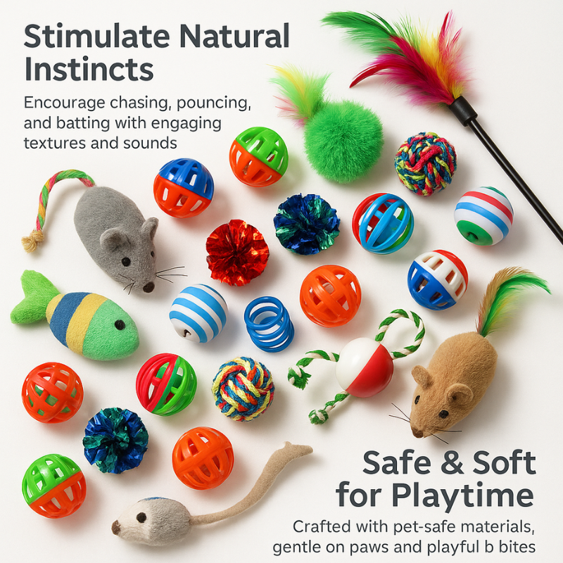Kitten Toys Variety Pack - Interactive Play Set for Curious Cats