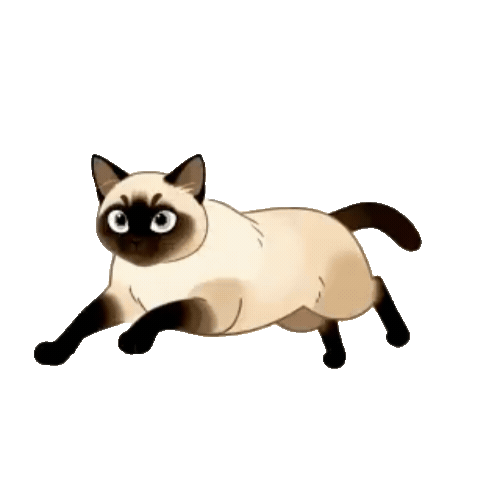 Animated Siamese Sticker Pack — 10 GIF Stickers | Instant Digital Download