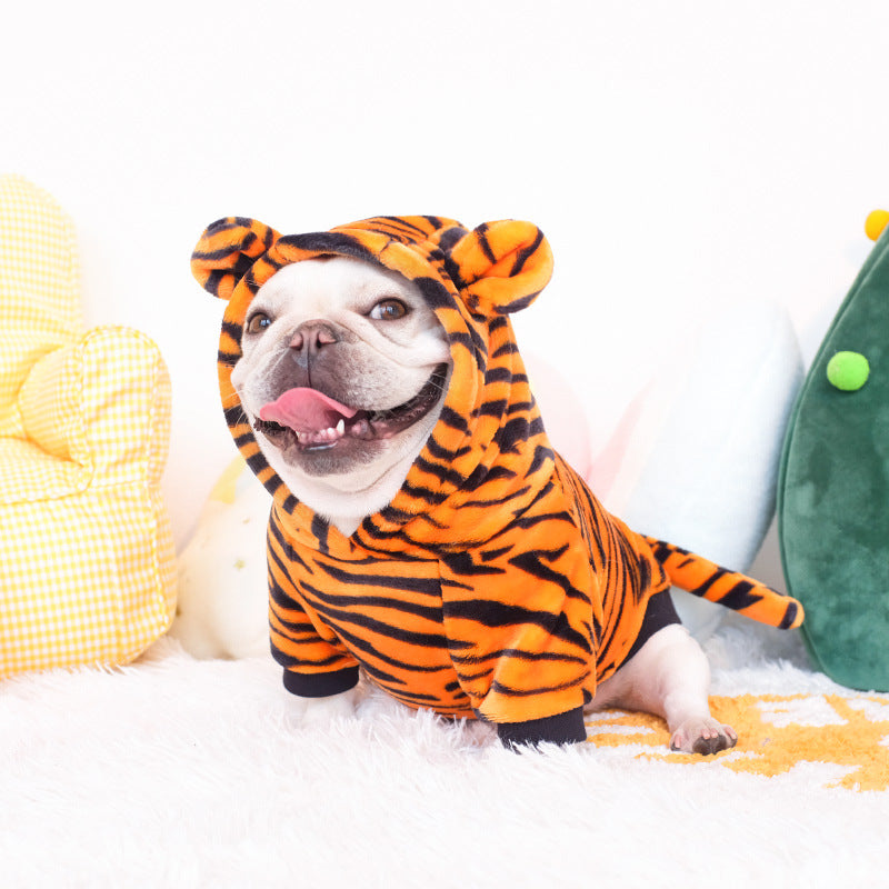 French Bulldog Plush Pajamas For Autumn And Winter Dog Clothes