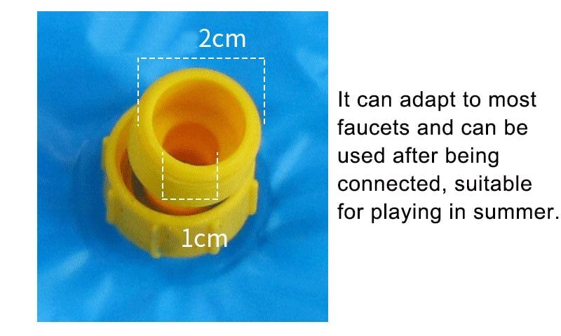 Yellow water pipe connector for pet sprinkler pad cooling mat