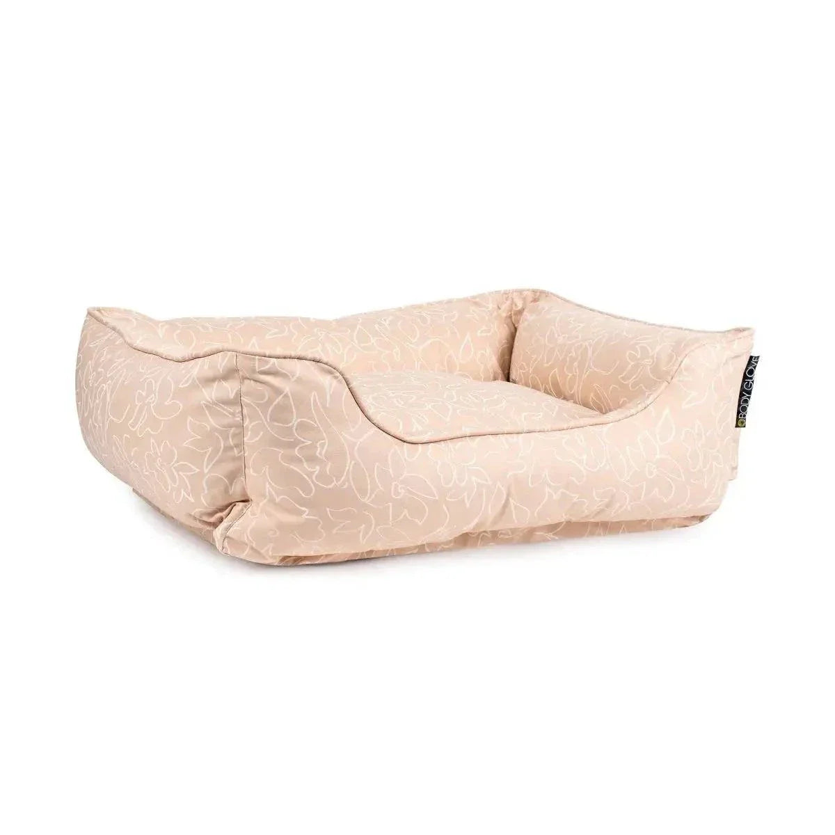 Body Glove Paintflower Kuddler dog bed with water-resistant cotton canvas cover and recycled fiber fill
