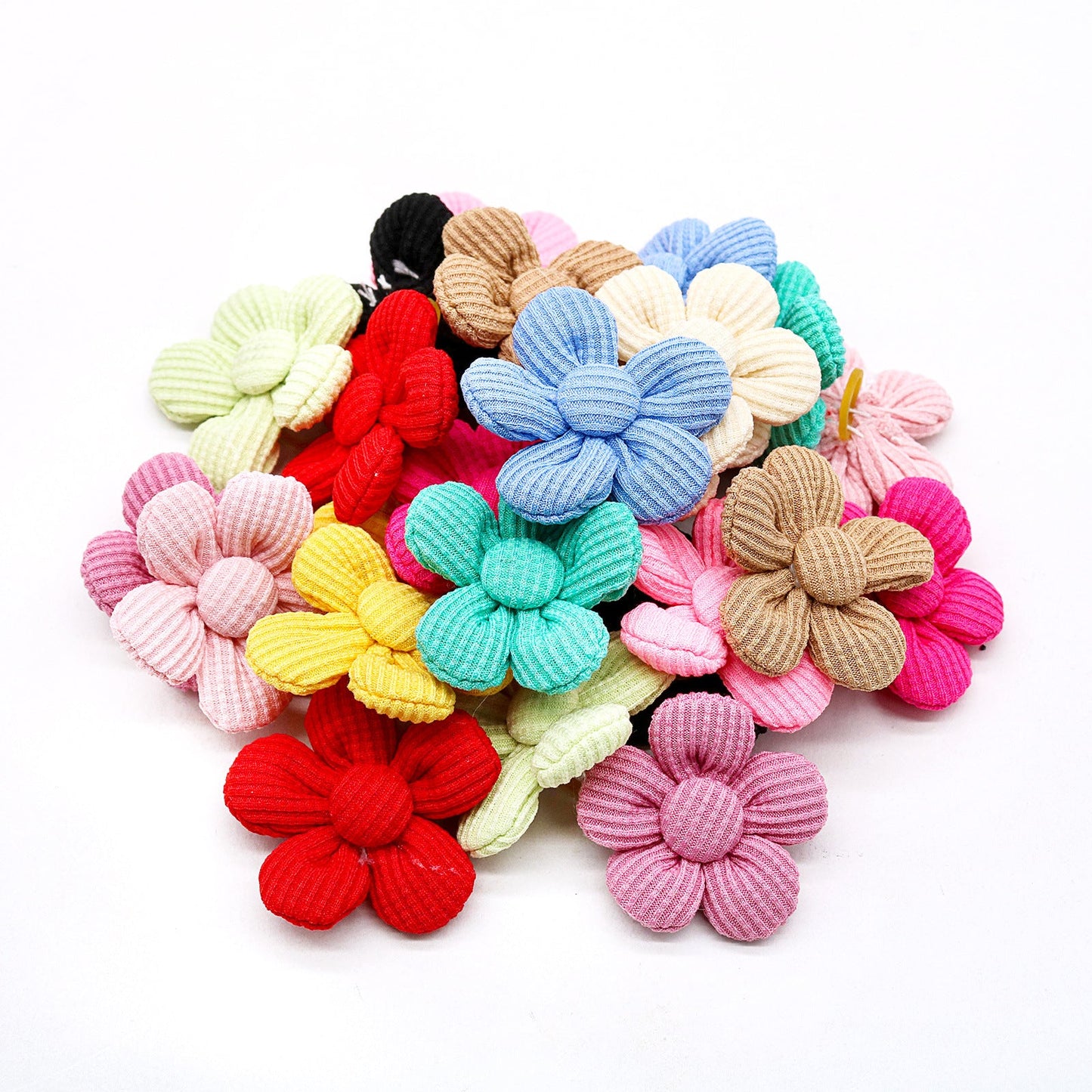 Pet Headdress Flower Spring Flower Solid Color Headdress Flower Dog Cat Accessories