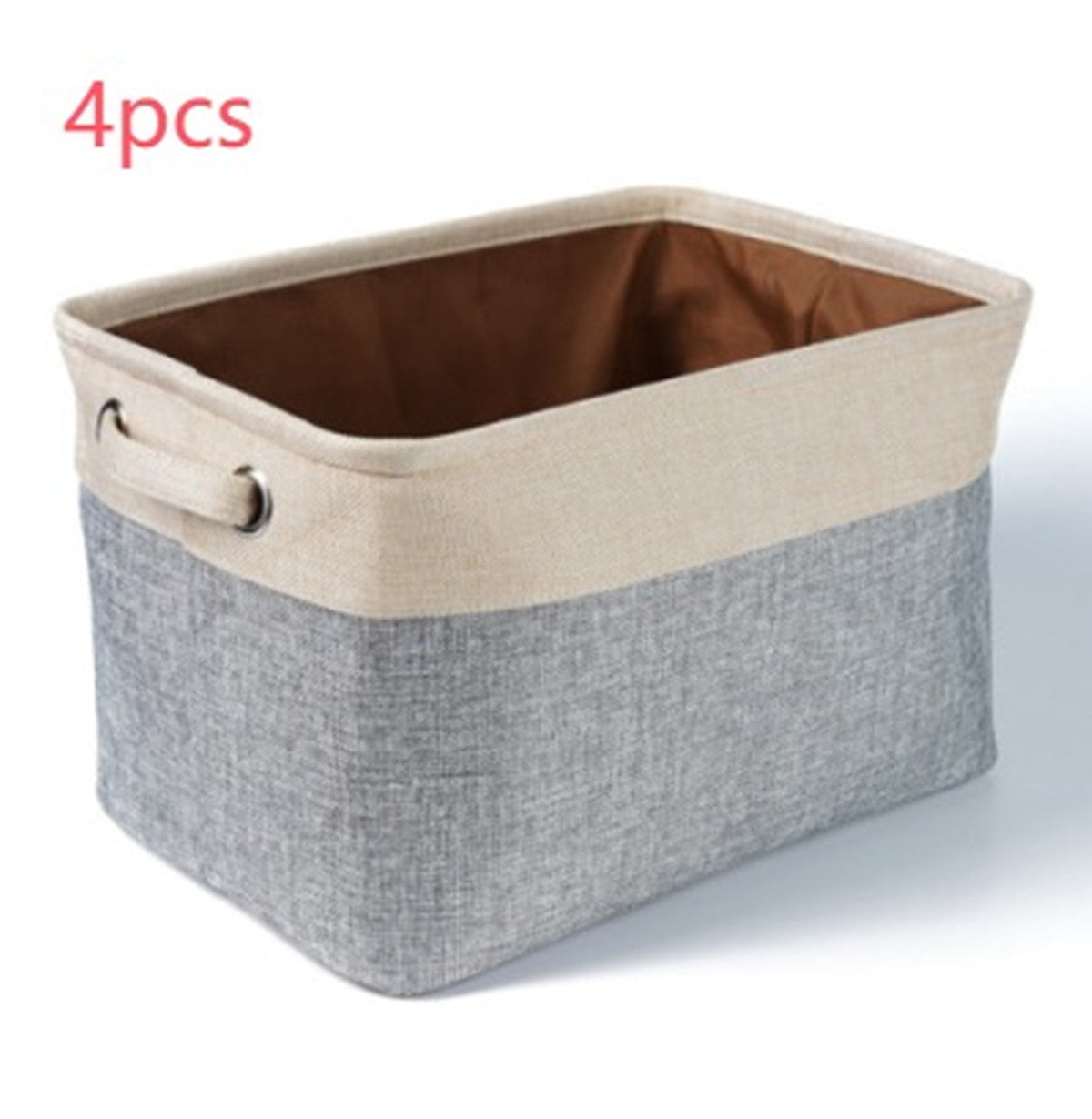 Japanese style linen dog toy basket in multiple neutral colors for storage