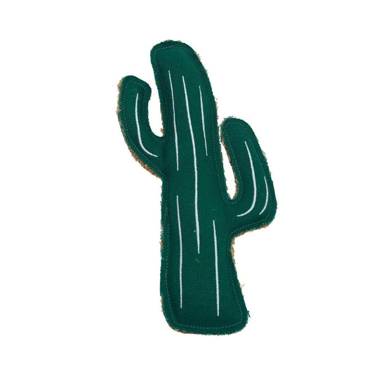 Country Living cactus-shaped canvas and jute dog chew toy