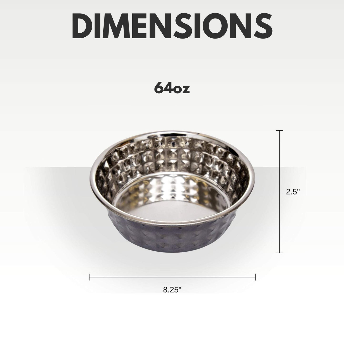Country Living hammered stainless steel dog bowls set in black pearl