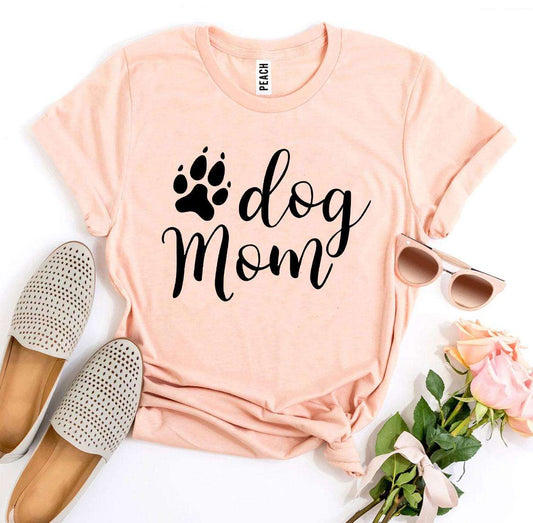 Black Dog Mom T-Shirt by Bella Canvas made of soft ring spun cotton with flex print design