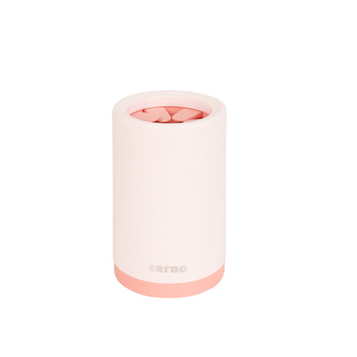 portable pink paw cleaner with soft silicone bristles for pet paw cleaning