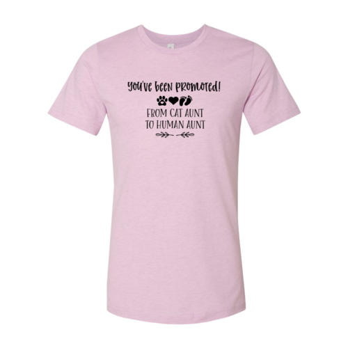 You've Been Promoted Cat Aunt to Human Aunt Bella Canvas T-shirt in various sizes