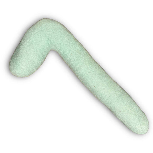 Handcrafted tube felt dog toy made of 100% NZ wool for durable chew and fetch play