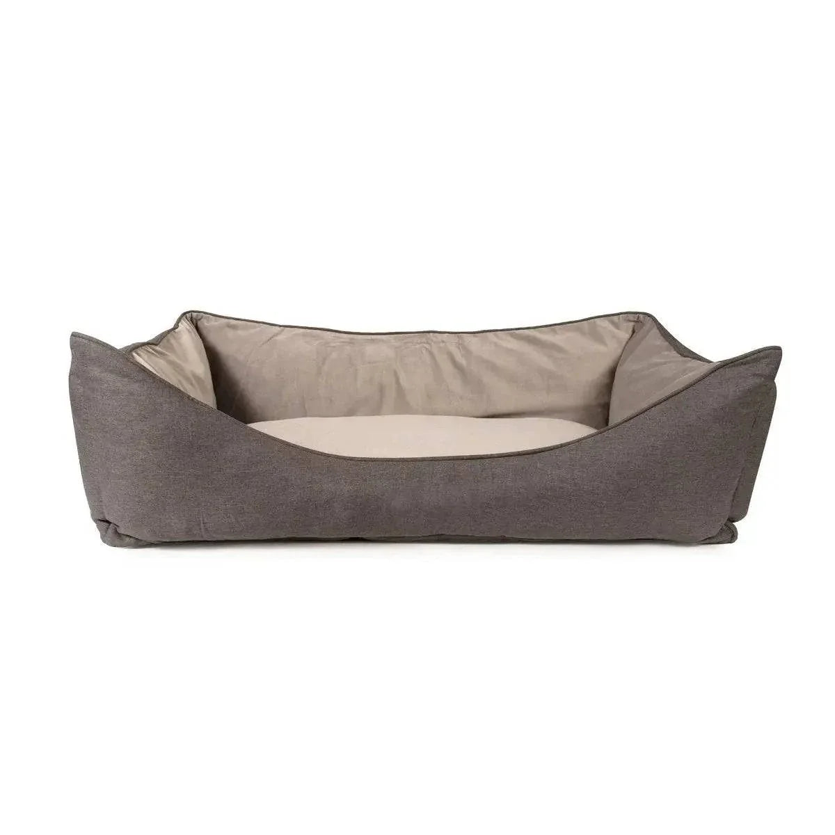 GreenDog Kuddler Dog Bed in luxe neutral with plush bolsters and eco-friendly materials