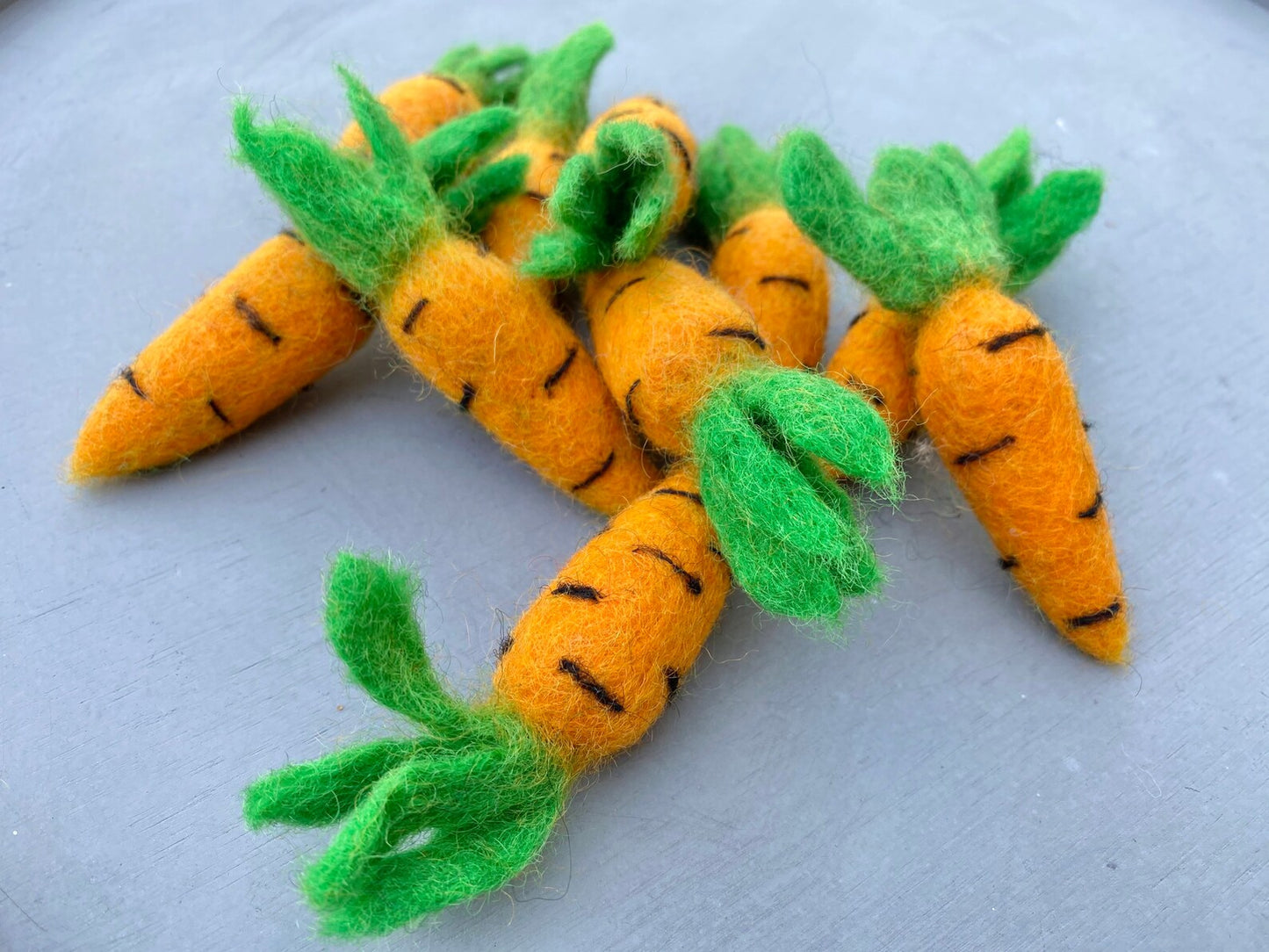 Felted Cat Toy Carrots