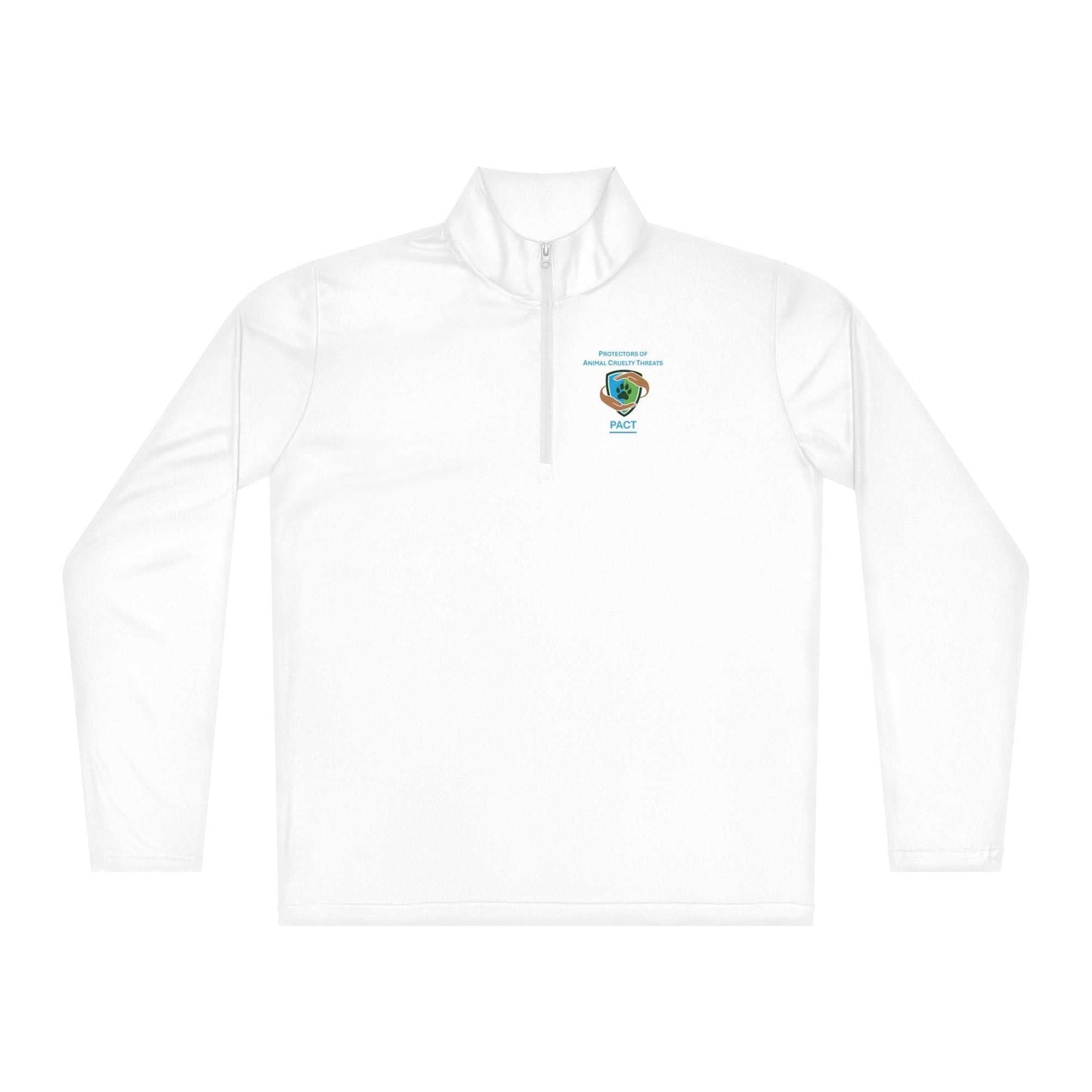 Lightweight quarter-zip pullover with moisture-wicking and odor-resistant fabric, cadet collar, and color-matching zipper