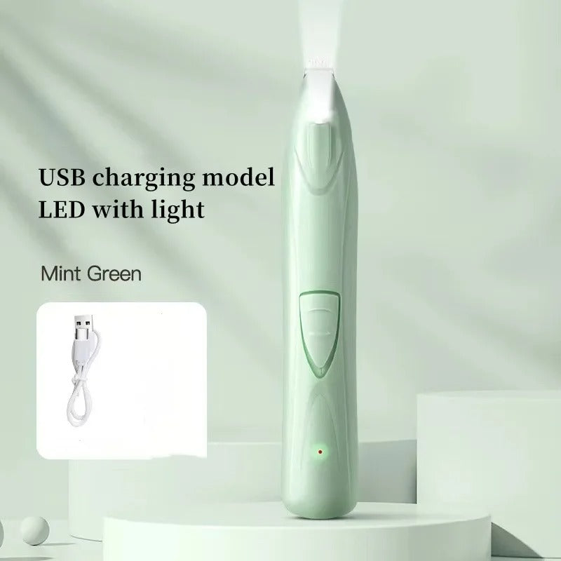 Portable LED Dog Paw Trimmer - Rechargeable Cordless Nail Grinder
