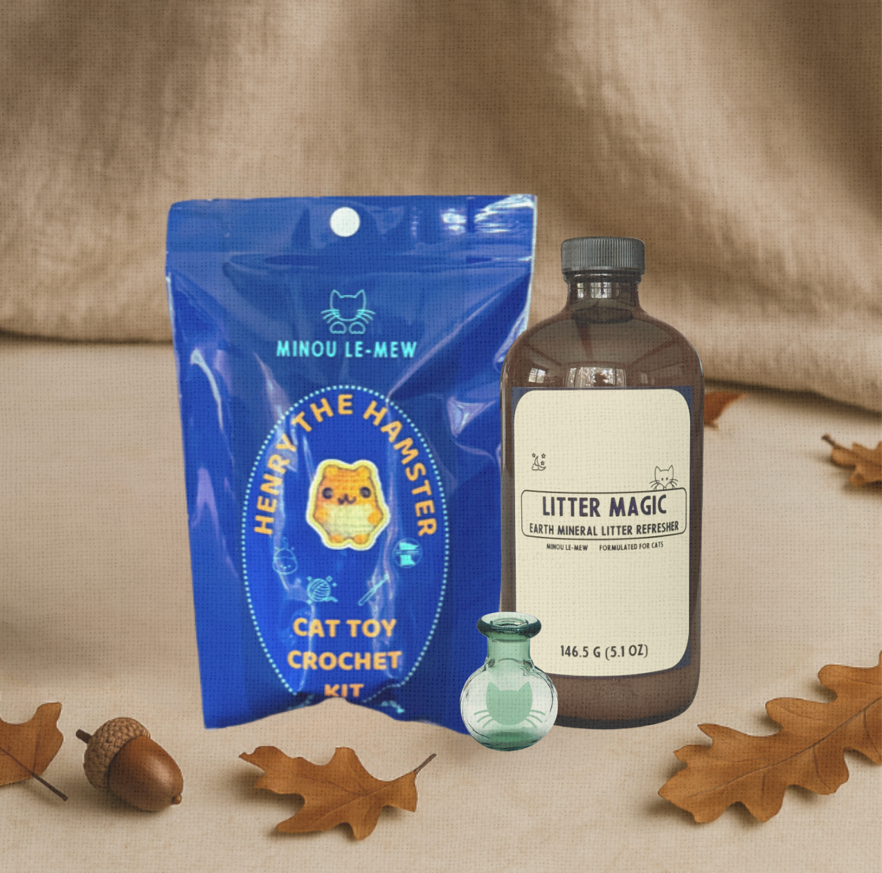 Cat Toy Crochet Kit: Handcrafted Cat Toys with filled Botanical herbs