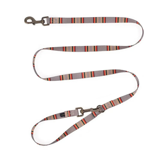 Pendleton adventure leash with vibrant Native American patterns and sturdy brass clips for durable, stylish pet walks
