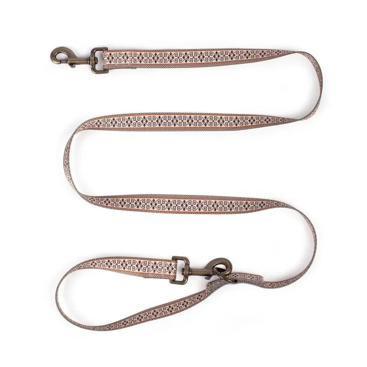 Pendleton adventure leash with colorful Native American patterns and durable brass clips for stylish and secure pet walks