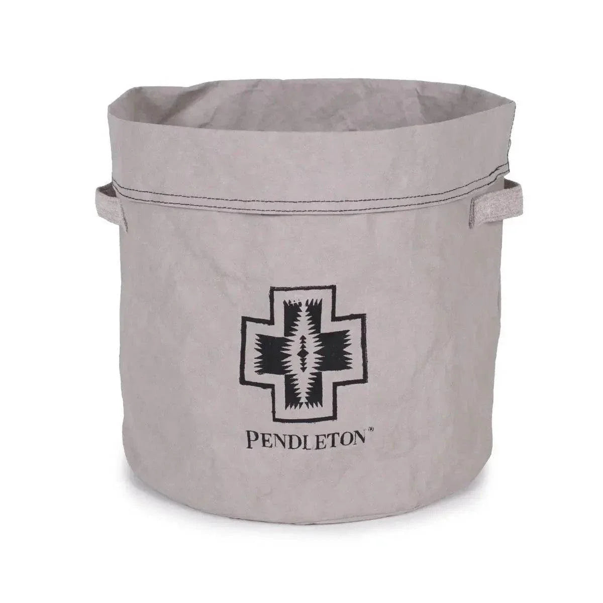 Pendleton Washable Paper pet toy bucket with Harding pattern for stylish, eco-friendly pet toy storage