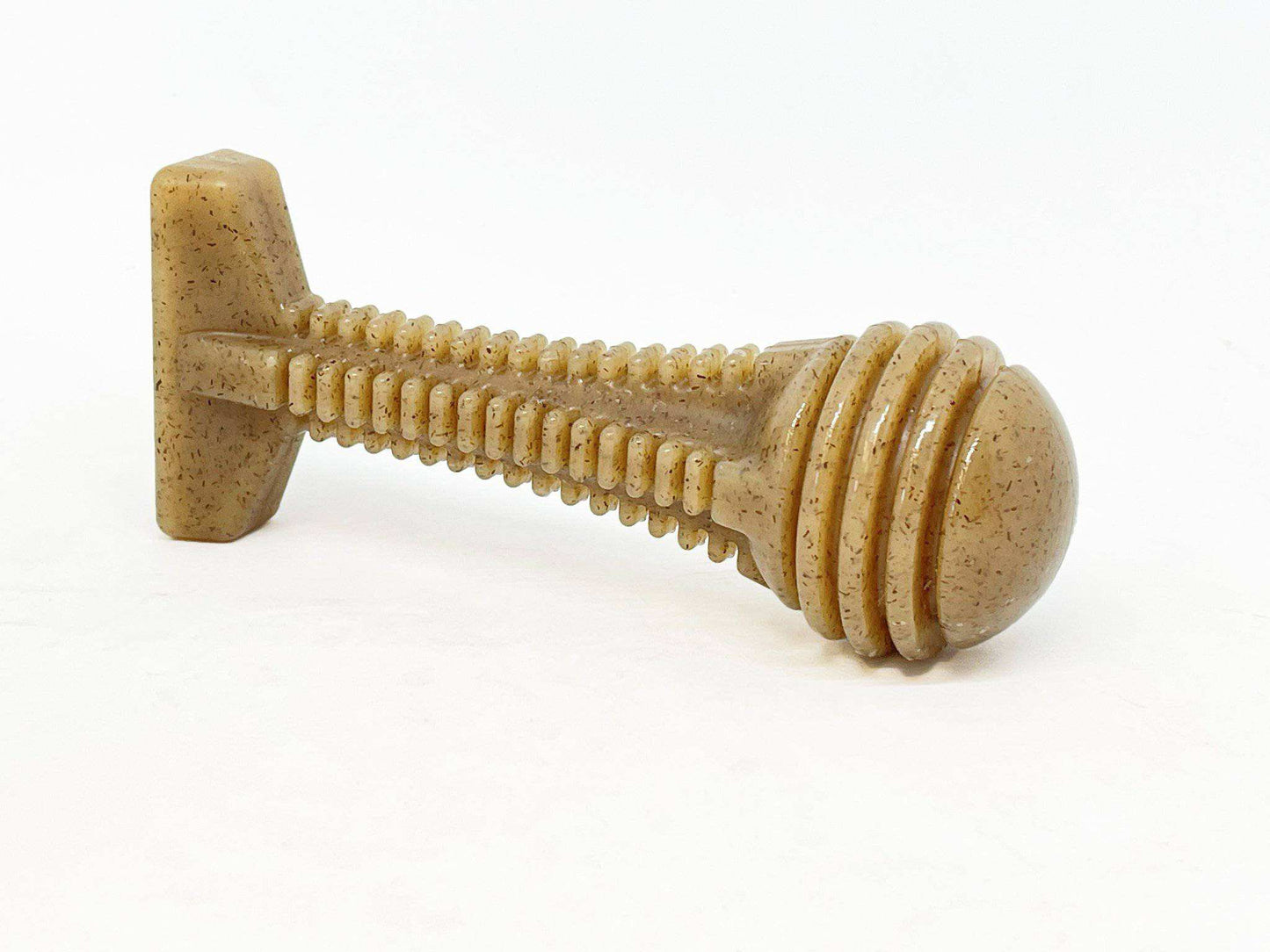 Honey Bone Dental Tower durable nylon chew toy for aggressive dogs with ridged design to promote dental health and mental stimulation