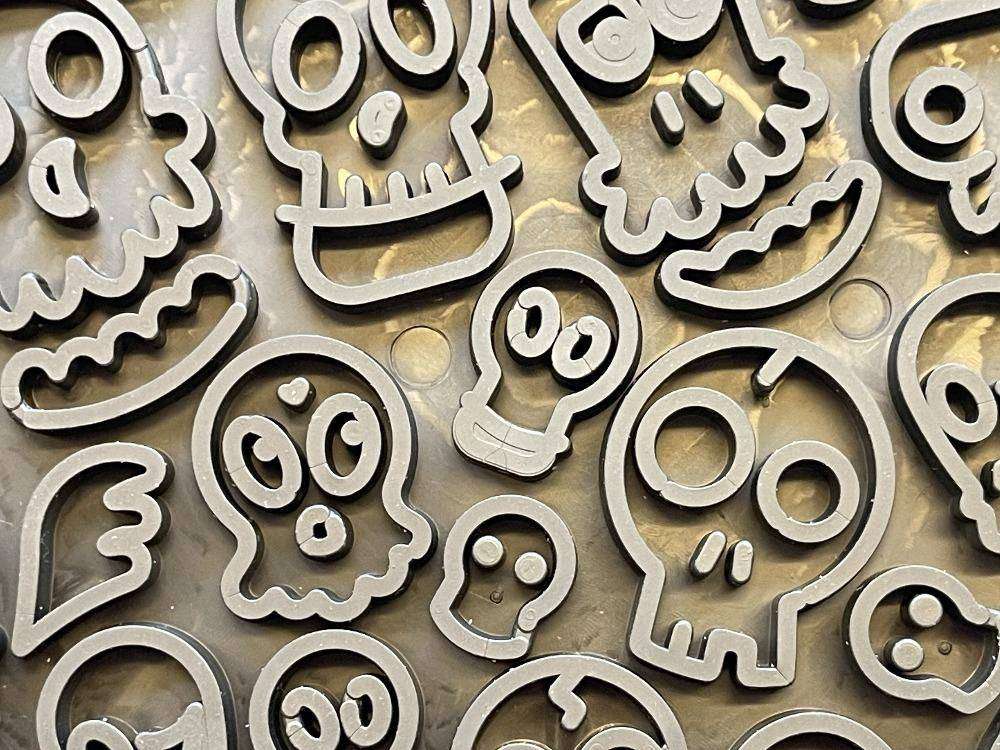 Zombie eMat - Enrichment Lick Mat for Dogs and Cats | Halloween Skull Design | SodaPup