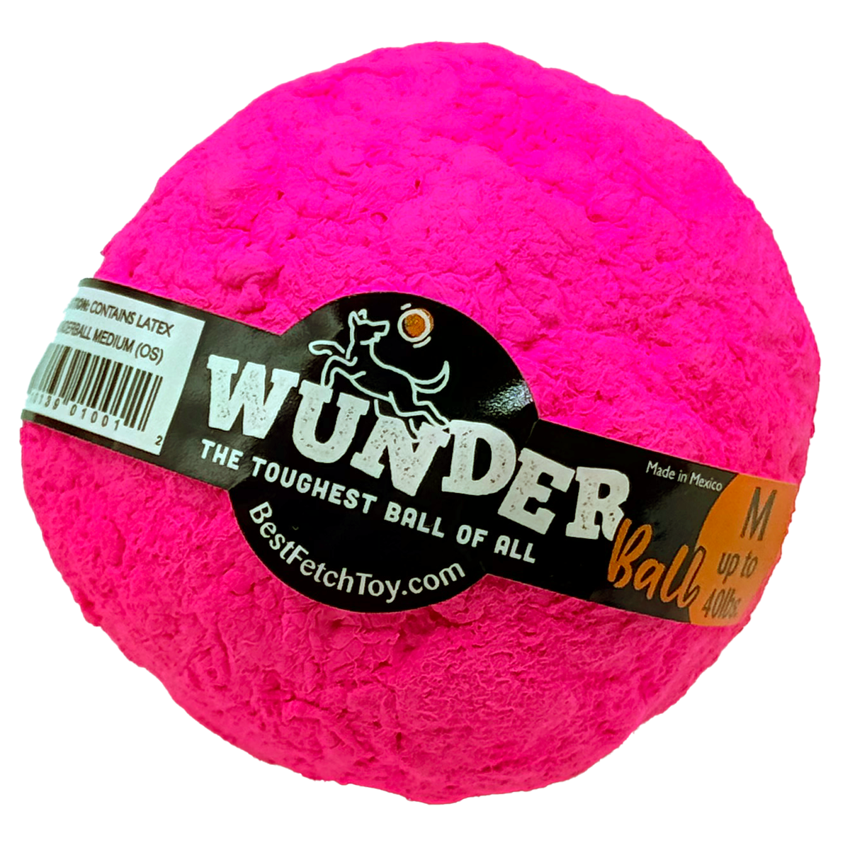WUNDERball durable natural rubber dog fetch toy with unpredictable bounce