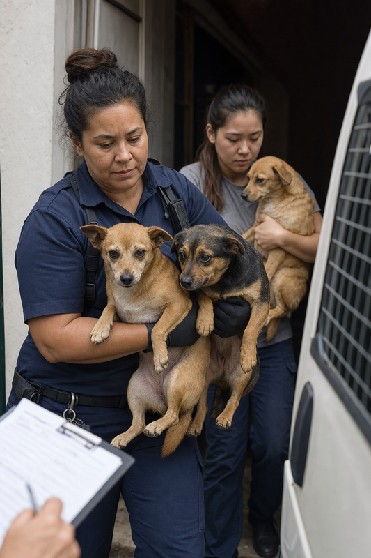 Dogs Wait in Silence, Rescue on the Line