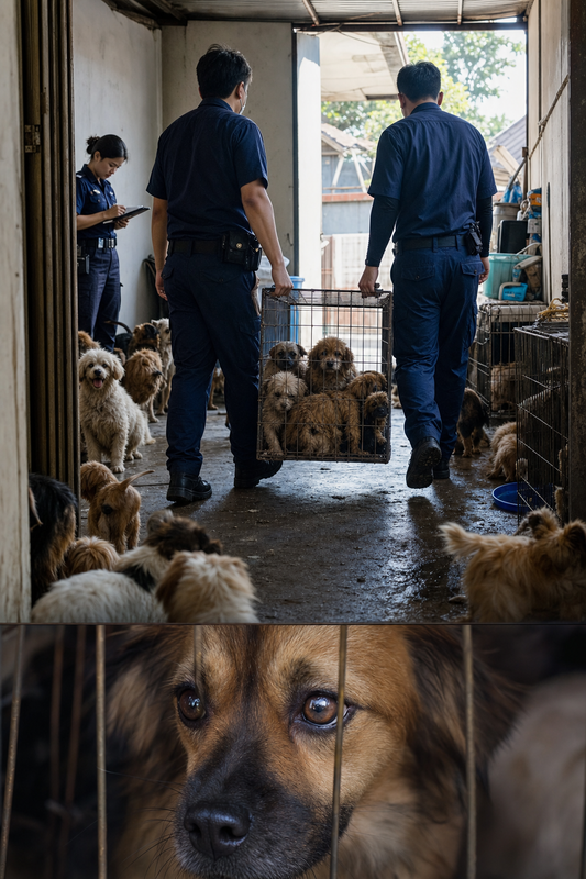 Nearly 100 Dogs Pulled from Clutter
