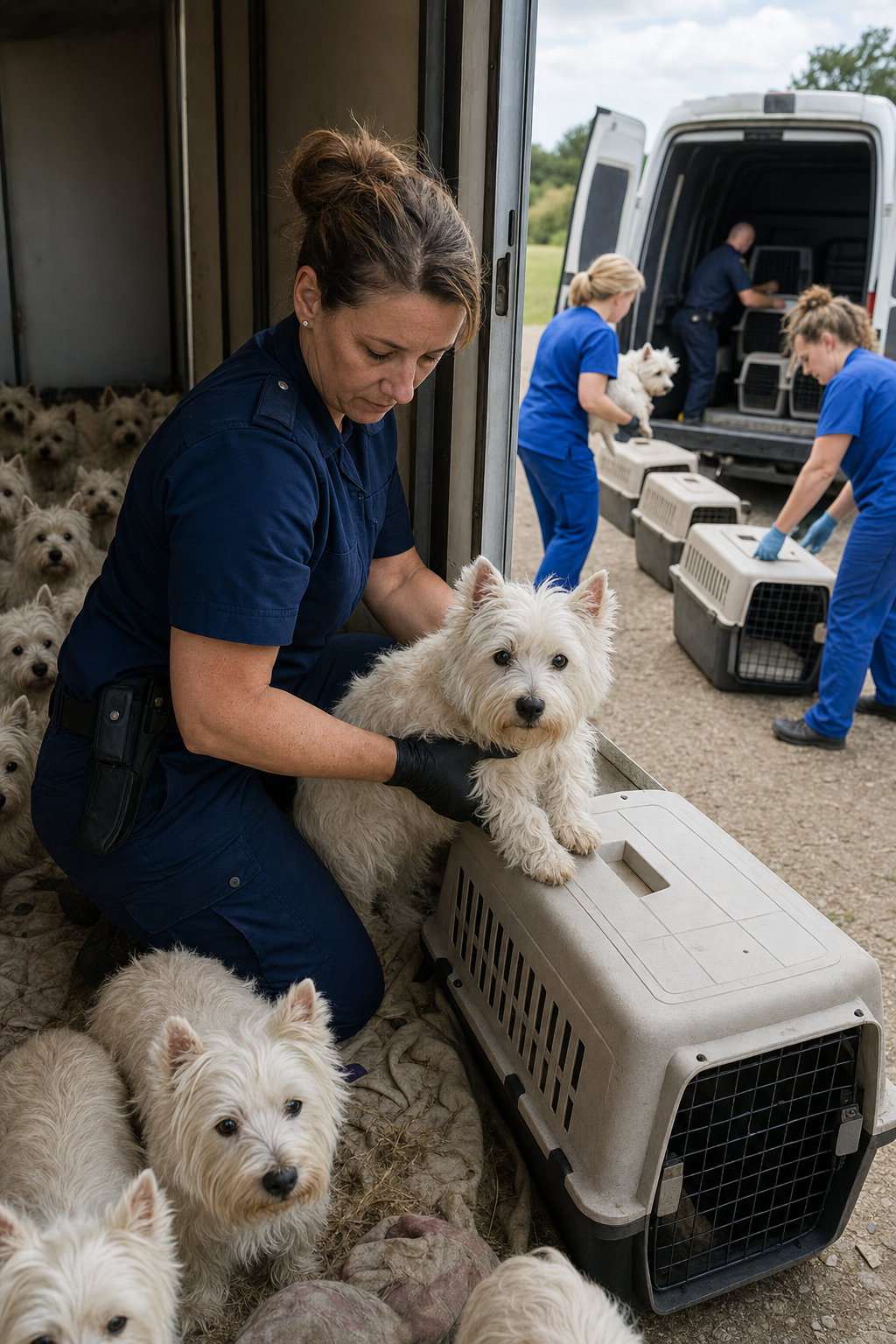 Forty-Two Westies, One Trailer Door