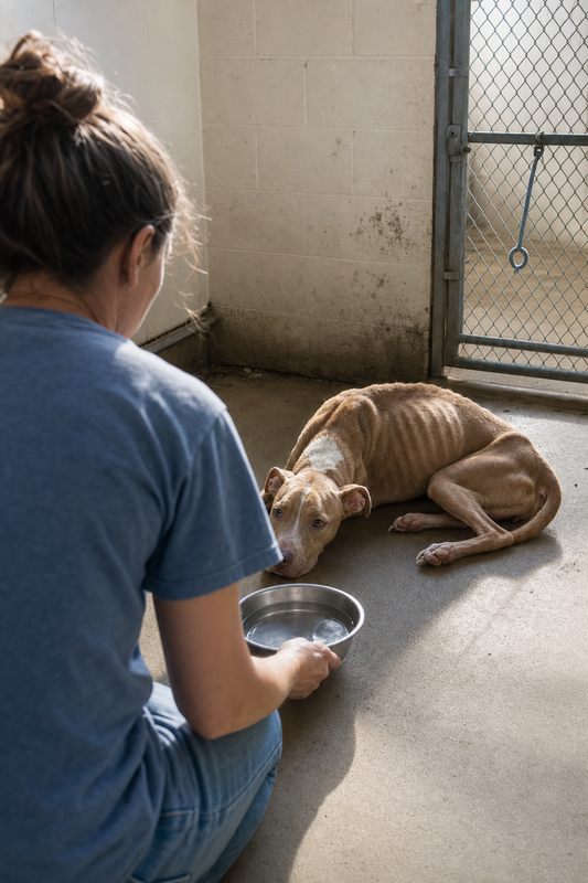 Thin Sides, Quiet Shelter: A Pit Bull Waits
