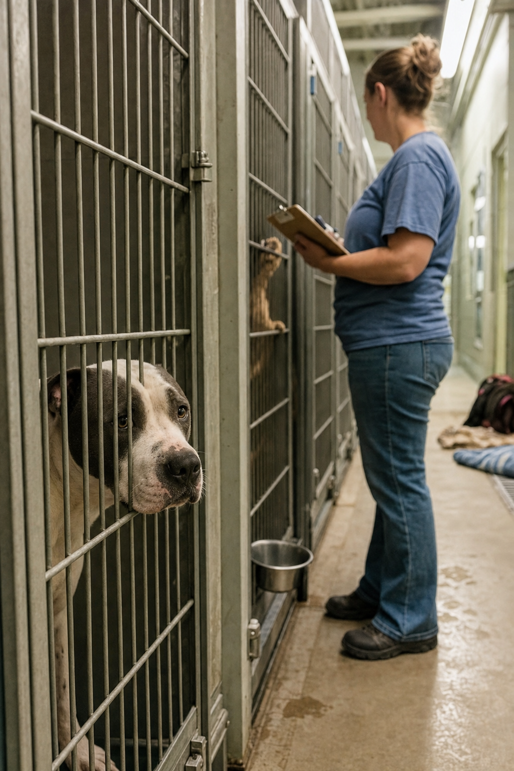 Rows of Eyes Waiting at Huntington Shelter