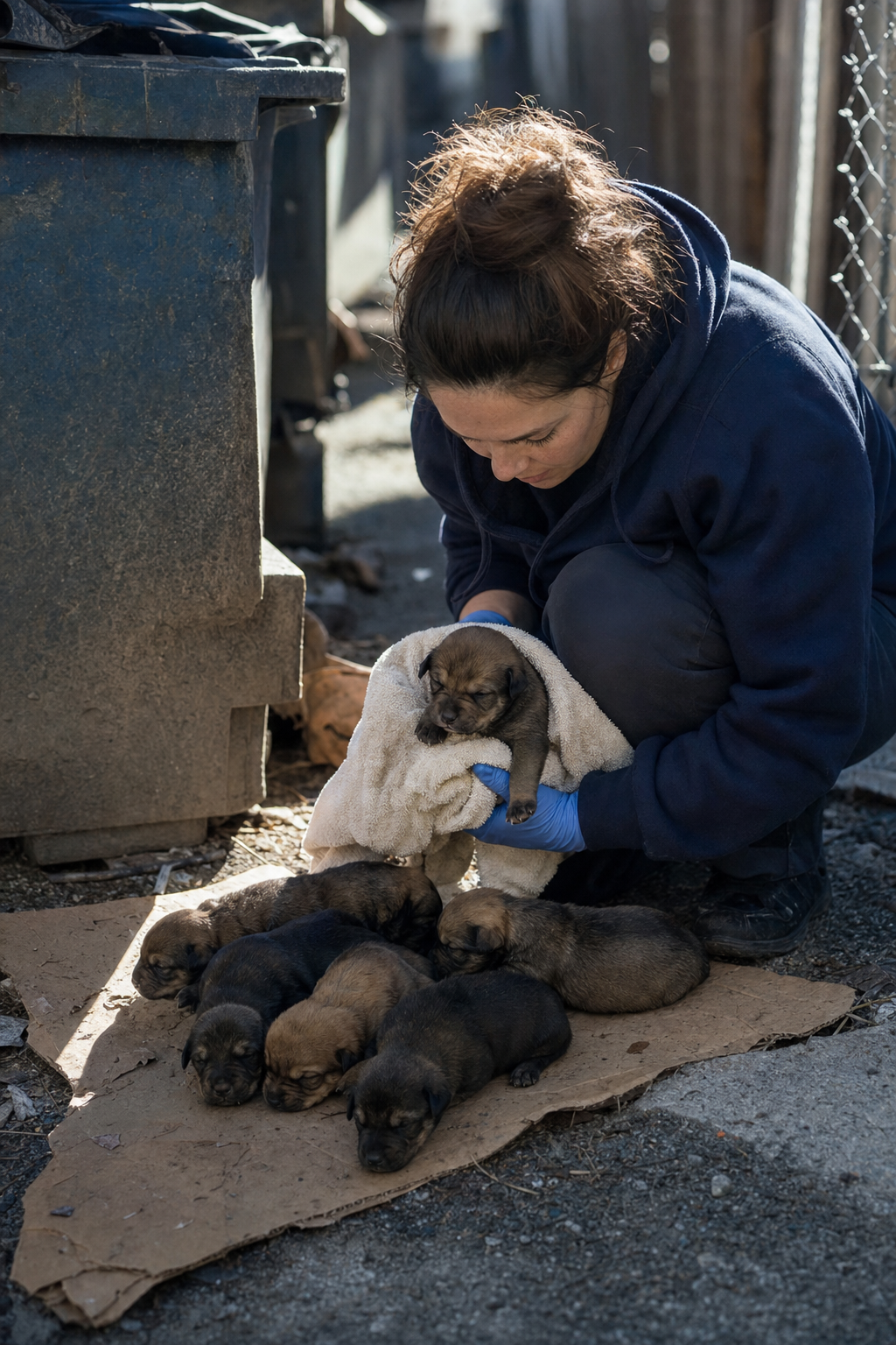 Six Newborns by the Dumpster