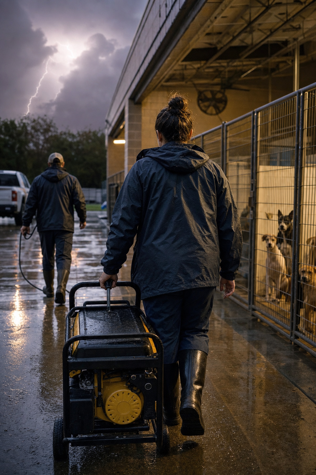 Generators Hum After the Storm