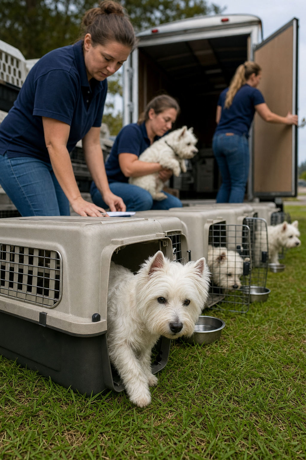 Forty-Two Terriers in the Quiet Trailer