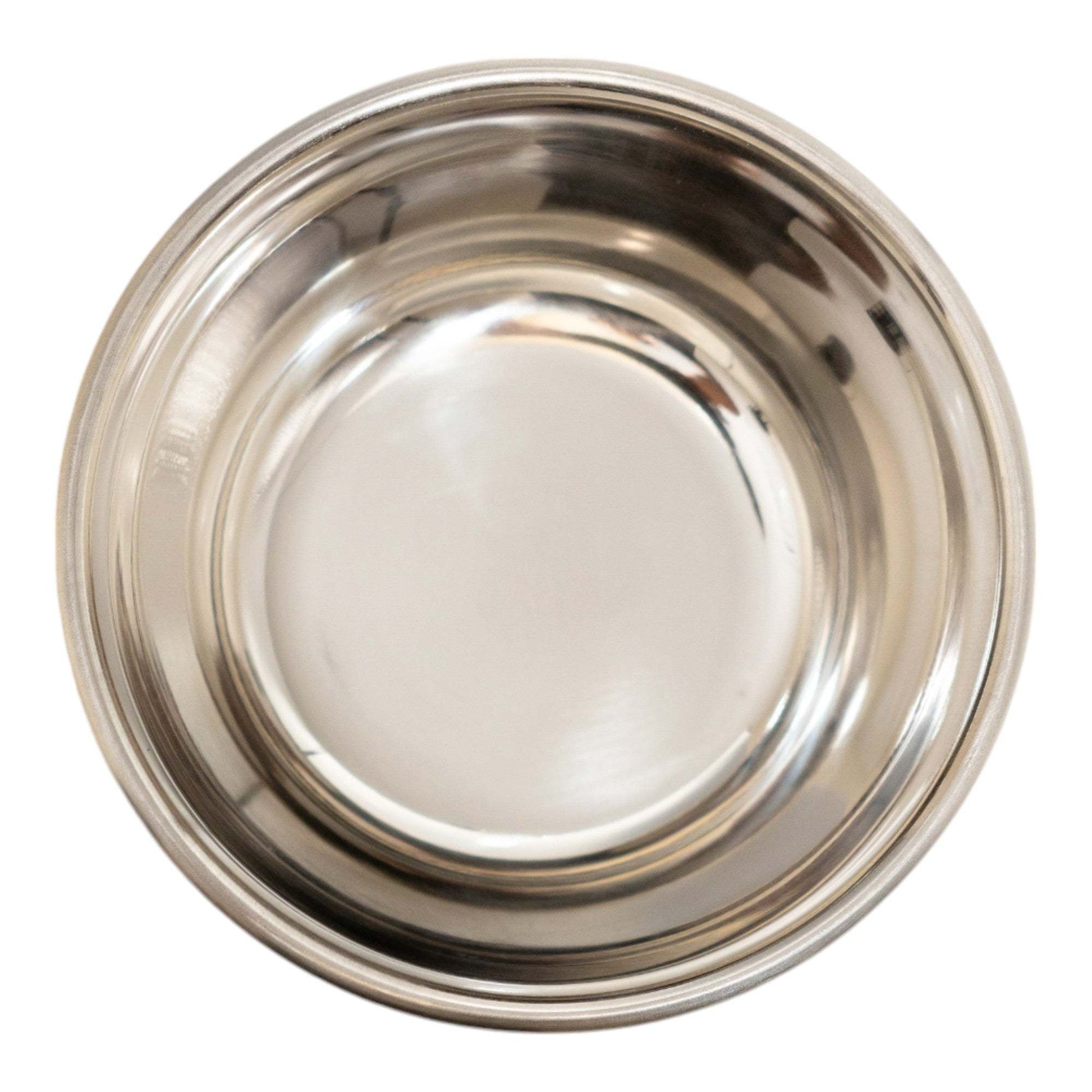 stainless steel deep dog bowl with anti-skid base for small to large dogs